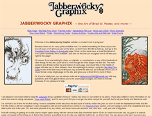 Tablet Screenshot of jabberwockygraphix.com